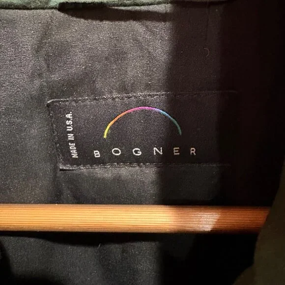 Vintage 90s Bogner Expedition Ski Snowboard Jacket Green Embroidered Men's 42 - Picture 5 of 15